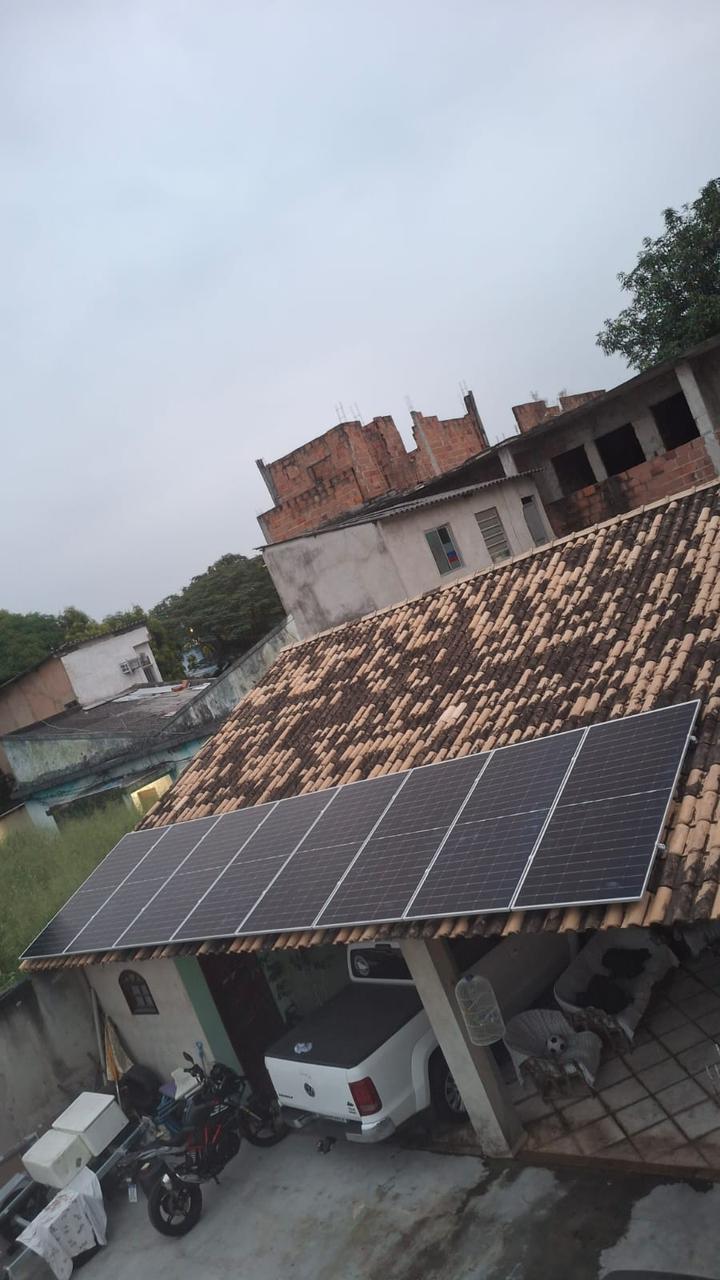 Instalação residencial de energia solar